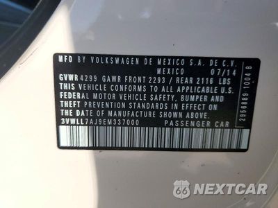 Zdjęcie 12 z 12 samochodu: 2014 VOLKSWAGEN JETTA TDI VIN:3VWLL7AJ9EM337000 - miniatura