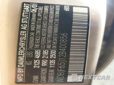 Zdjęcie 12 z 12 samochodu: 2002 MERCEDES-BENZ E 320 VIN:WDBJF65J12B400856 - miniatura