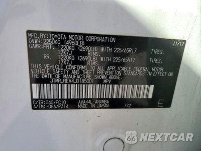 Zdjęcie 13 z 13 samochodu: 2018 TOYOTA RAV4 HYBRID XLE VIN:JTMRJREV4JD185001 - miniatura