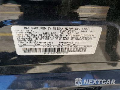 Zdjęcie 12 z 12 samochodu: 2011 INFINITI G37 SEDAN X VIN:JN1CV6AR7BM352909 - miniatura