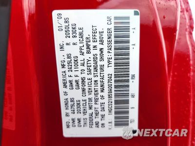 Zdjęcie 13 z 13 samochodu: 2009 HONDA ACCORD EXL VIN:1HGCS21859A007042 - miniatura