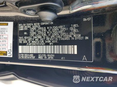 Zdjęcie 13 z 13 samochodu: 2007 LEXUS GX 470 VIN:JTJBT20X270147601 - miniatura