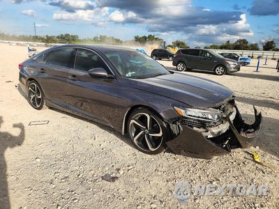 Czwarte zdjęcie samochodu z boku: 2019 HONDA ACCORD SPORT VIN:1HGCV1F36KA004185 - miniatura