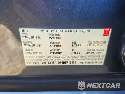 Zdjęcie 12 z 12 samochodu: 2013 TESLA MODEL S VIN:5YJSA1DP5DFP10571 - miniatura