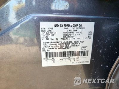 Zdjęcie 12 z 12 samochodu: 2022 FORD EDGE TITANIUM VIN:2FMPK4K9XNBA94823 - miniatura