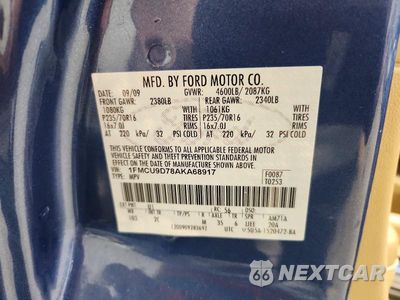 Zdjęcie 13 z 13 samochodu: 2010 FORD ESCAPE XLT VIN:1FMCU9D78AKA68917 - miniatura