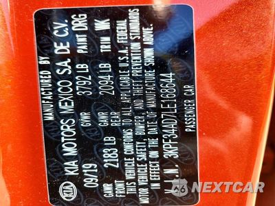 Zdjęcie 12 z 12 samochodu: 2020 KIA FORTE GT LINE VIN:3KPF34AD7LE168644 - miniatura