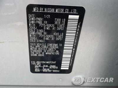 Zdjęcie 12 z 12 samochodu: 2021 NISSAN ARMADA SL VIN:JN8AY2BA1M9372547 - miniatura