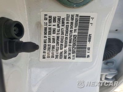 Zdjęcie 12 z 12 samochodu: 2019 HONDA CIVIC LX VIN:19XFC2F65KE025429 - miniatura