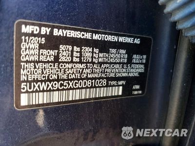 Zdjęcie 14 z 14 samochodu: 2016 BMW X3 XDRIVE28I VIN:5UXWX9C5XG0D81028 - miniatura