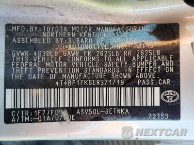 Zdjęcie 12 z 12 samochodu: 2014 TOYOTA CAMRY LE VIN:4T4BF1FK6ER371719 - miniatura