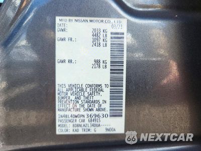 Zdjęcie 12 z 12 samochodu: 2023 NISSAN ALTIMA SV VIN:1N4BL4DW0PN369630 - miniatura