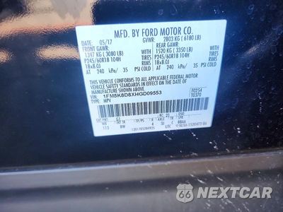 Zdjęcie 13 z 13 samochodu: 2017 FORD EXPLORER XLT VIN:1FM5K8D8XHGD09553 - miniatura