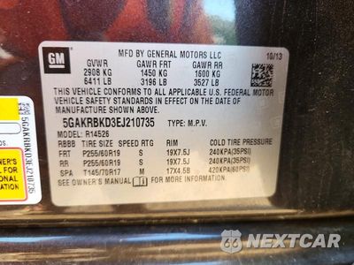 Zdjęcie 13 z 13 samochodu: 2014 BUICK ENCLAVE VIN:5GAKRBKD3EJ210735 - miniatura