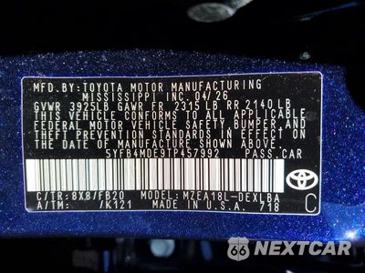 Zdjęcie 12 z 12 samochodu: 2026 TOYOTA COROLLA LE VIN:5YFB4MDE9TP457992 - miniatura
