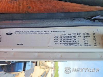 Zdjęcie 11 z 13 samochodu: 2016 MACK GU713 ROLL-OFF CONTAINER TRUCK VIN:1M2AX33C1GM010736 - miniatura