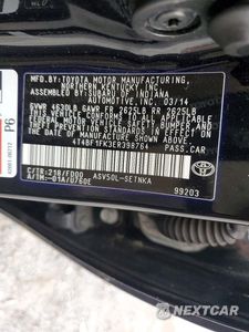 Zdjęcie 12 z 12 samochodu: 2014 TOYOTA CAMRY LE VIN:4T4BF1FK3ER398764 - miniatura