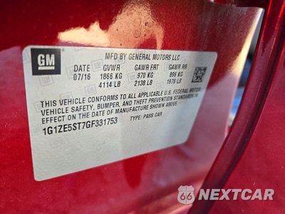 Zdjęcie 12 z 12 samochodu: 2016 CHEVROLET MALIBU LT VIN:1G1ZE5ST7GF331753 - miniatura