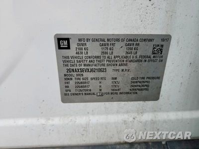 Zdjęcie 13 z 13 samochodu: 2018 CHEVROLET EQUINOX LT VIN:2GNAXSEVXJ6210623 - miniatura