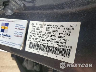 Zdjęcie 12 z 12 samochodu: 2017 HONDA ACCORD EX VIN:1HGCR2F7XHA132628 - miniatura
