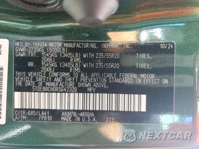 Zdjęcie 13 z 13 samochodu: 2024 TOYOTA HIGHLANDER HYBRID PLATINUM VIN:5TDEBRCH0RS642329 - miniatura