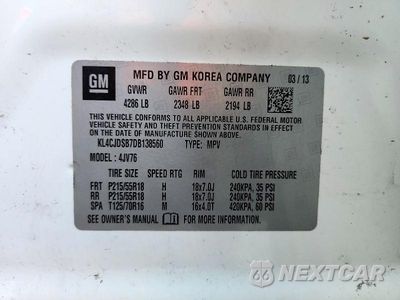 Zdjęcie 14 z 14 samochodu: 2013 BUICK ENCORE PREMIUM VIN:KL4CJDSB7DB138560 - miniatura