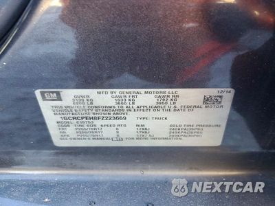 Zdjęcie 12 z 12 samochodu: 2015 CHEVROLET SILVERADO C1500 VIN:1GCRCPEH8FZ223669 - miniatura