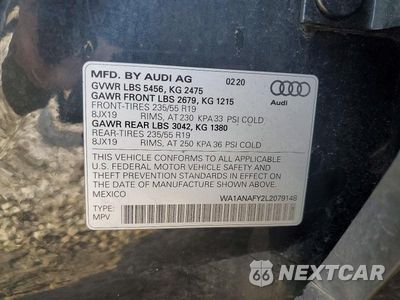 Zdjęcie 13 z 13 samochodu: 2020 AUDI Q5 PREMIUM VIN:WA1ANAFY2L2079148 - miniatura