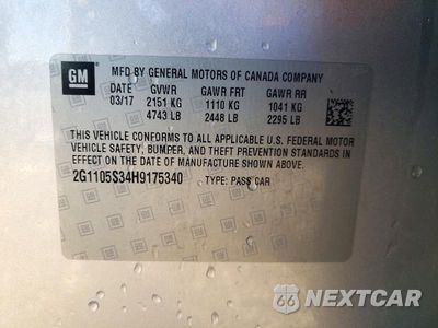 Zdjęcie 12 z 12 samochodu: 2017 CHEVROLET IMPALA LT VIN:2G1105S34H9175340 - miniatura