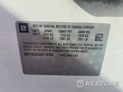 Zdjęcie 12 z 12 samochodu: 2018 CHEVROLET IMPALA LT VIN:2G1105S32J9113764 - miniatura