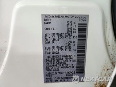 Zdjęcie 12 z 12 samochodu: 2026 NISSAN FRONTIER PRO-4X VIN:1N6ED1EK7TN639703 - miniatura