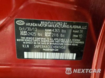 Zdjęcie 13 z 13 samochodu: 2014 HYUNDAI SONATA GLS VIN:5NPEB4AC6EH841458 - miniatura