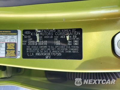 Zdjęcie 14 z 14 samochodu: 2014 KIA SOUL ! VIN:KNDJX3A59E7707589 - miniatura