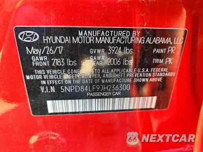 Zdjęcie 12 z 12 samochodu: 2018 HYUNDAI ELANTRA SEL VIN:5NPD84LF9JH236300 - miniatura