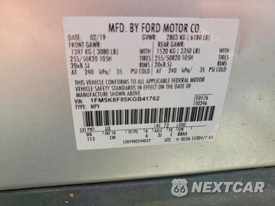 Zdjęcie 13 z 13 samochodu: 2019 FORD EXPLORER LIMITED VIN:1FM5K8F85KGB41762 - miniatura