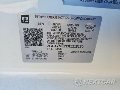 Zdjęcie 12 z 12 samochodu: 2024 CHEVROLET SILVERADO K2500 CUSTOM VIN:2GC4YME72R1218160 - miniatura
