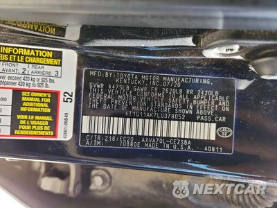 Zdjęcie 13 z 13 samochodu: 2020 TOYOTA CAMRY SE NIGHTSHADE VIN:4T1G11AK7LU378052 - miniatura