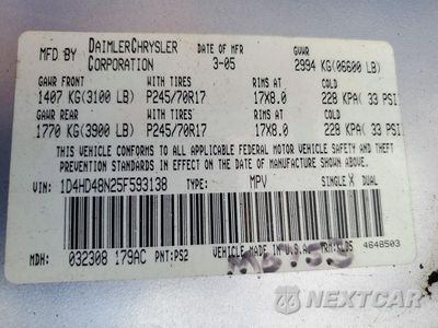 Zdjęcie 13 z 13 samochodu: 2005 DODGE DURANGO SLT VIN:1D4HD48N25F593138 - miniatura