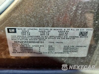 Zdjęcie 13 z 13 samochodu: 2014 GMC SIERRA K1500 SLT VIN:3GTU2VEC8EG540131 - miniatura