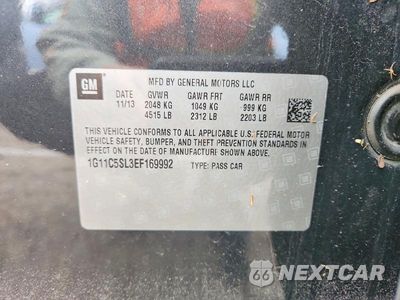 Zdjęcie 12 z 12 samochodu: 2014 CHEVROLET MALIBU 1LT VIN:1G11C5SL3EF169992 - miniatura