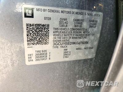 Zdjęcie 12 z 12 samochodu: 2019 CHEVROLET SILVERADO K1500 RST VIN:3GCUYEED9KG278204 - miniatura