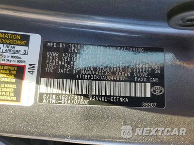 Zdjęcie 12 z 12 samochodu: 2010 TOYOTA CAMRY LE VIN:4T1BF3EK0AU044007 - miniatura