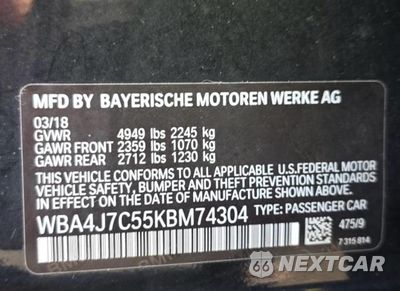 Zdjęcie 10 z 12 samochodu: 2019 BMW 440XI GRAN COUPE VIN:WBA4J7C55KBM74304 - miniatura