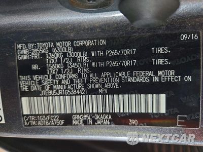 Zdjęcie 12 z 12 samochodu: 2016 TOYOTA 4RUNNER TRAIL VIN:JTEBU5JR1G5384421 - miniatura