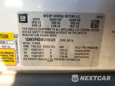 Zdjęcie 13 z 13 samochodu: 2015 CHEVROLET TRAVERSE LS VIN:1GNKVFKD4FJ180428 - miniatura