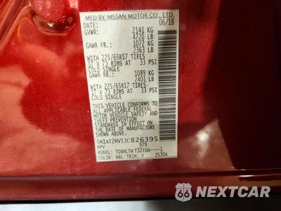Zdjęcie 14 z 14 samochodu: 2018 NISSAN ROGUE SV VIN:5N1AT2MV1JC826395 - miniatura