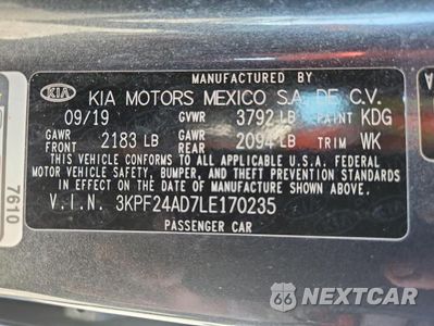 Zdjęcie 12 z 12 samochodu: 2020 KIA FORTE LXS VIN:3KPF24AD7LE170235 - miniatura