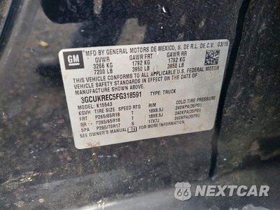 Zdjęcie 12 z 12 samochodu: 2015 CHEVROLET SILVERADO K1500 LT VIN:3GCUKREC5FG318591 - miniatura