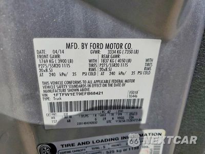 Zdjęcie 13 z 13 samochodu: 2014 FORD F150 SUPERCREW VIN:1FTFW1ET9EFB68421 - miniatura