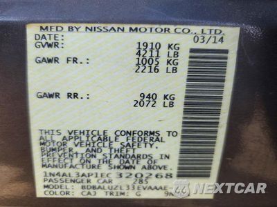 Zdjęcie 13 z 13 samochodu: 2014 NISSAN ALTIMA 2.5 VIN:1N4AL3AP1EC320268 - miniatura